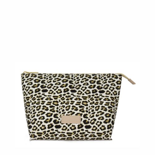 Small Pouch – Leopard Print – Gold Zip