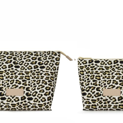 Small Pouch – Leopard Print – Gold Zip