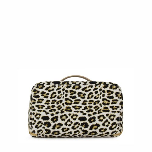 Large Cube – Leopard Print Canvas – Gold Zip - Image 4