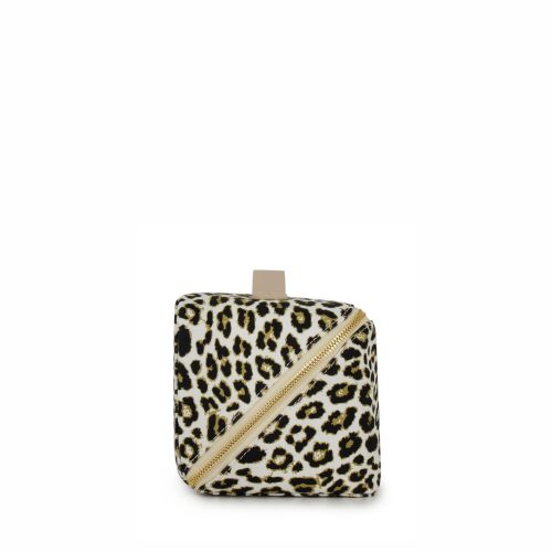Large Cube – Leopard Print Canvas – Gold Zip - Image 5