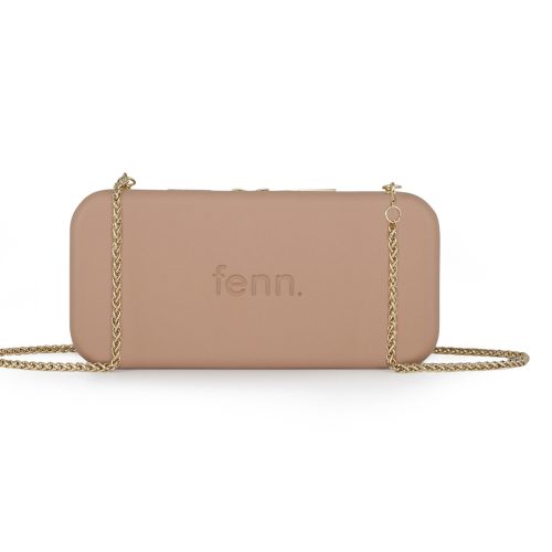 Wallets - Mocha - Gold Zip - Gold Chain