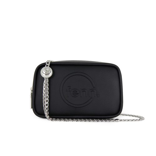 Pouch Chain - Black - Silver Zip