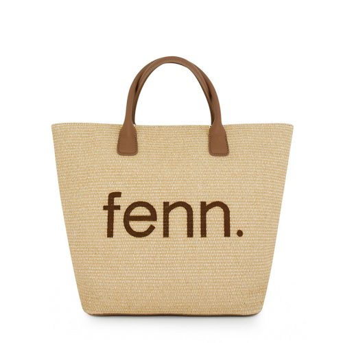 Weave Tote Bag - Wood Coffee - Brown Detachable Straps