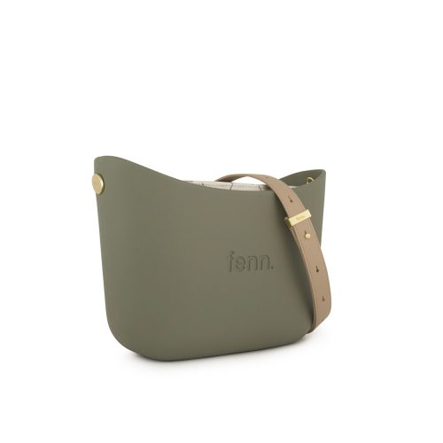 Alternative view of Messenger Bag-Watercress-Pattern Inner-Gold Zip-Light Stone Flat Handles