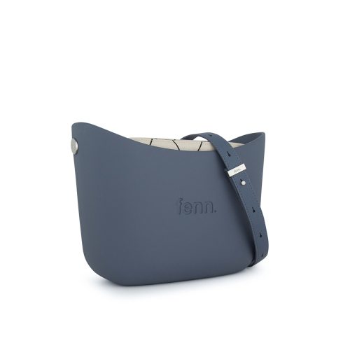 Alternative view of Messenger Bag-Denim-Pattern Inner-Silver Zip-Denim Flat Handle