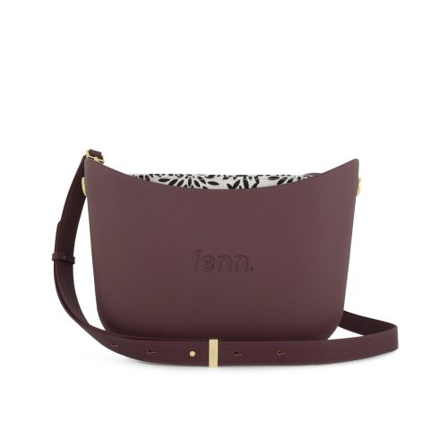 Messenger Bag-Purple-Pattern Inner-Gold Zip-Purple Flat Handle