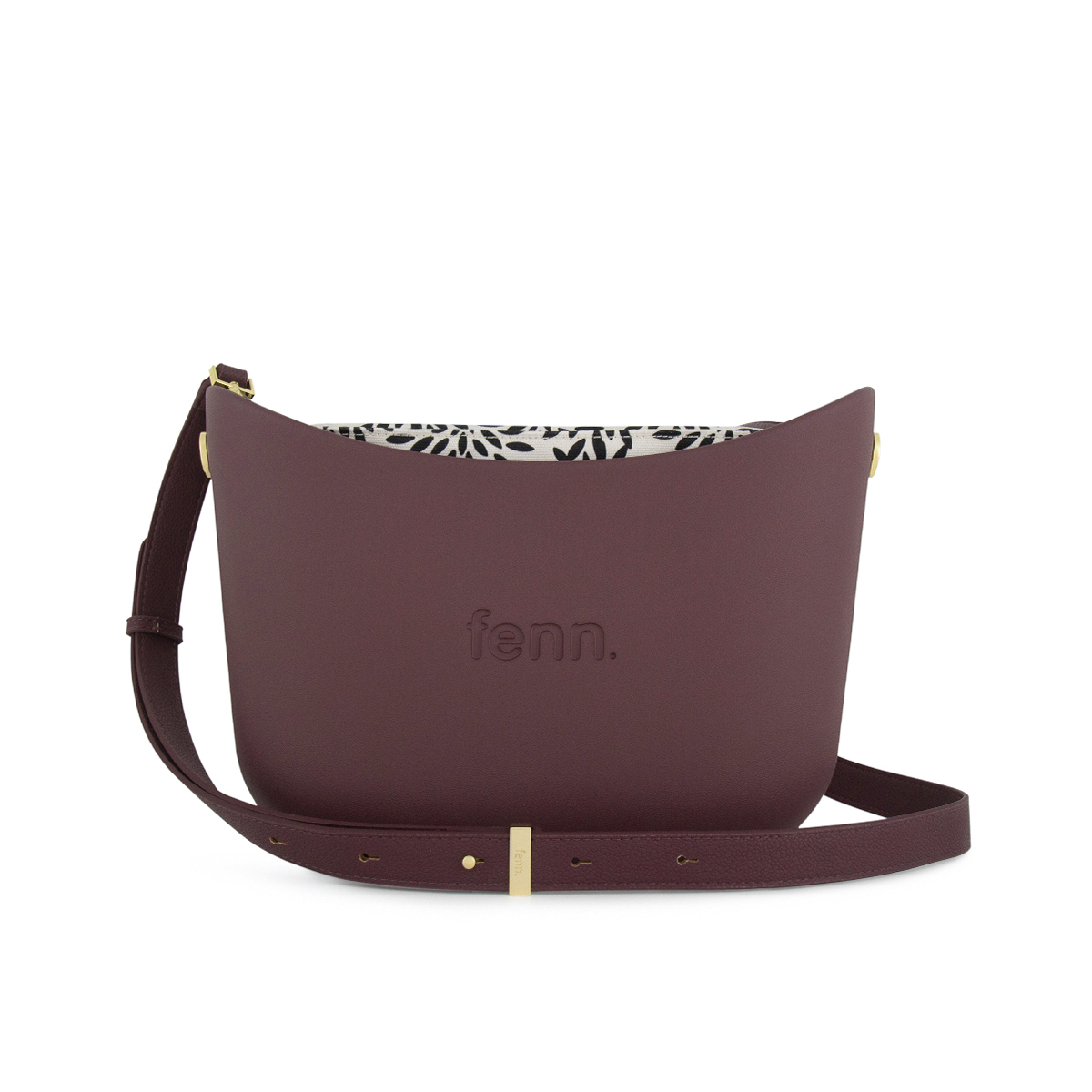 Messenger Bag-Purple-Pattern Inner-Gold Zip-Purple Flat Handle