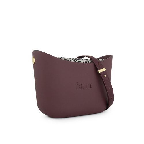 Alternative view of Messenger Bag-Purple-Pattern Inner-Gold Zip-Purple Flat Handle