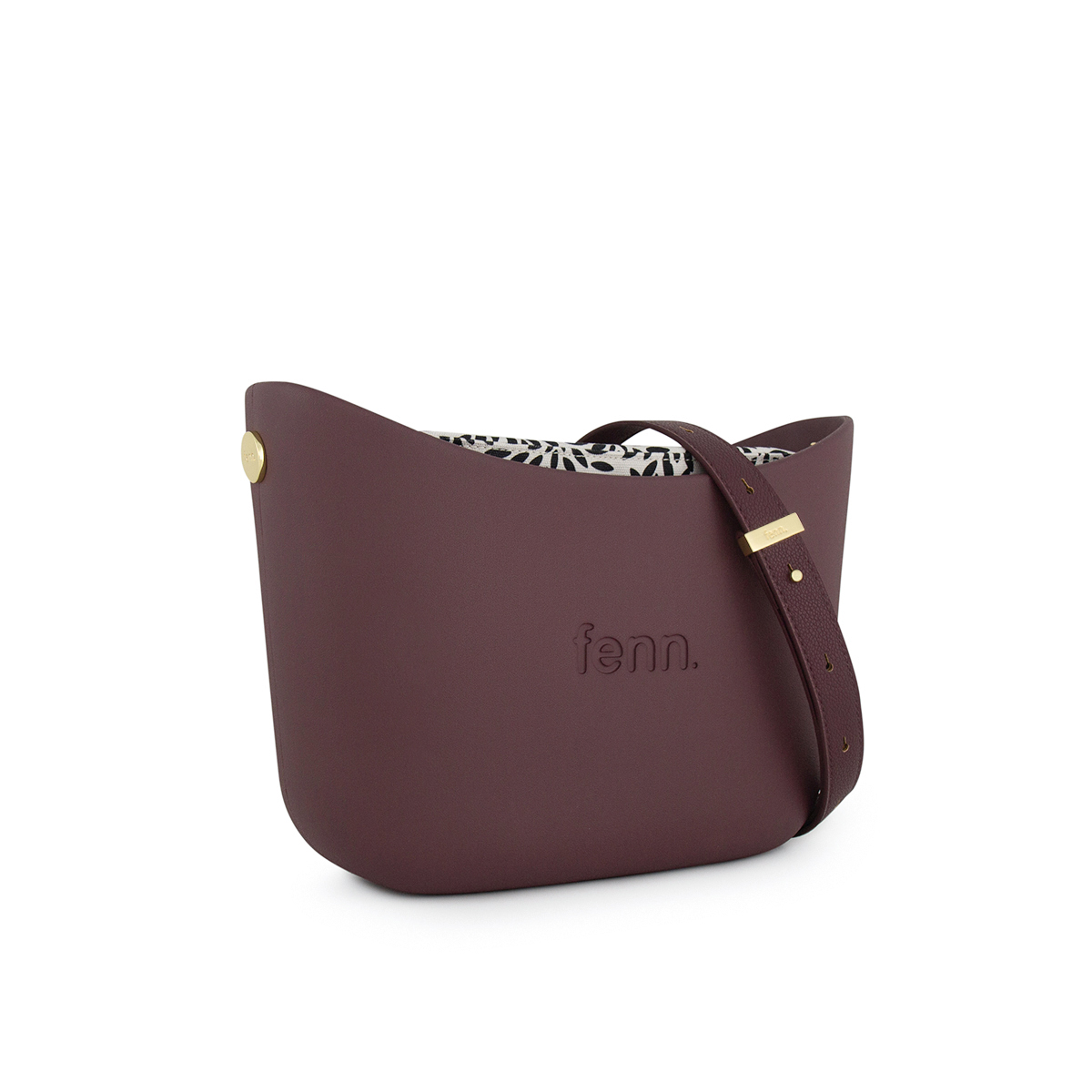 Messenger Bag-Purple-Pattern Inner-Gold Zip-Purple Flat Handle - Image 2