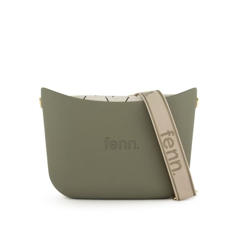 Messenger Bag-Watercress-Pattern Inner -Gold Zip-Adjustable Canvas Strap