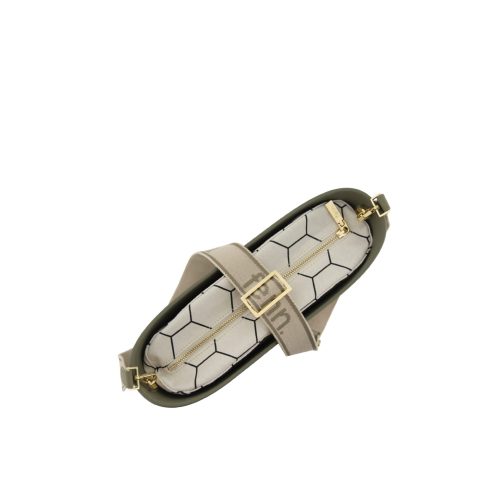 Messenger Bag-Watercress-Pattern Inner -Gold Zip-Adjustable Canvas Strap - Image 3