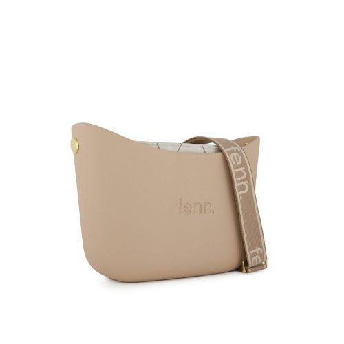 Alternative view of Messenger Bag-Sand-Pattern Inner-Gold Zip-Adjustable Canvas Strap