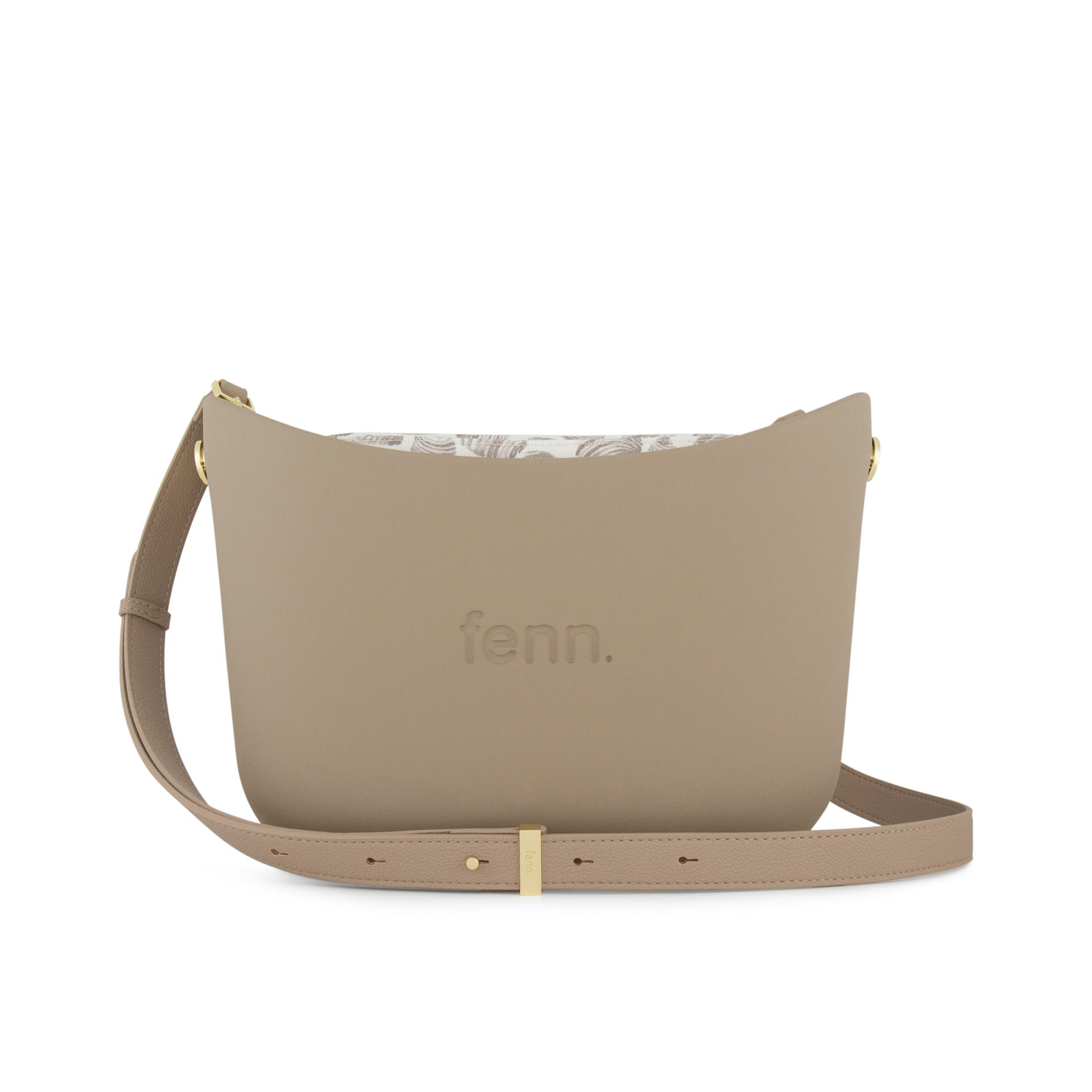 Messenger Bag-Stone-Pattern Inner-Gold Zip-Adjustable Faux Leather Strap