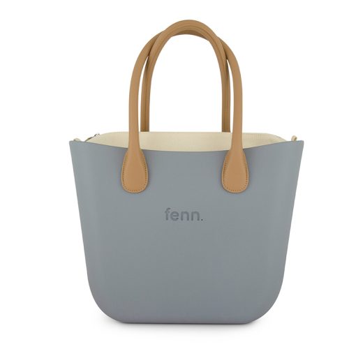 Original Collection - Blue Haze - Beige Inner - Silver Zip - Light Tan Round Handle