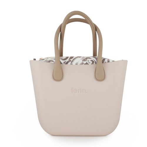 Original Collection - Nude - Pattern Inner - Gold Zip - Light Stone Round Handle