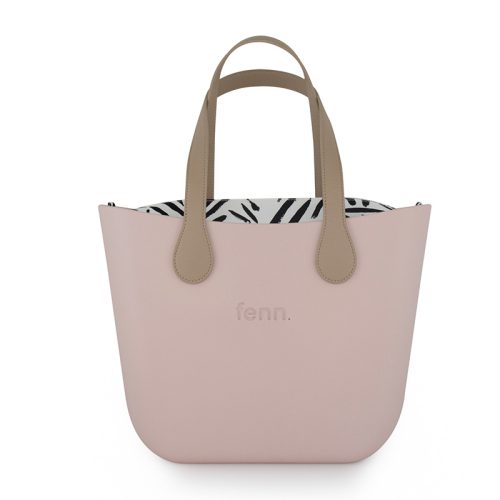 Original Collection - Light Pink - Pattern Inner - Silver Zip - Light Stone Flat Handle