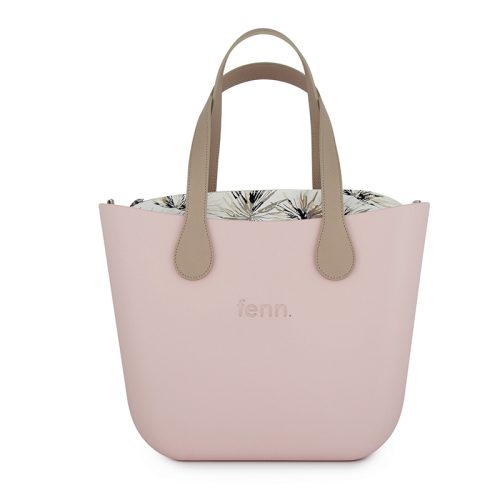 Original Collection - Light Pink - Pattern Inner - Silver Zip - Light Stone Flat Handle