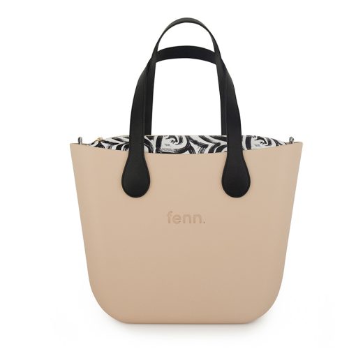 Original Collection - Sand - Pattern Inner - Gold Zip - Black Flat Handle