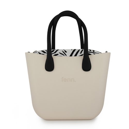 Original Collection - Champagne - Pattern Inner - Silver Zip - Black Round Handle