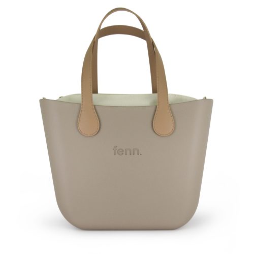 Original Collection -STONE -BEIGE INNER - GOLD ZIP - LIGHT TAN FLAT HANDLES