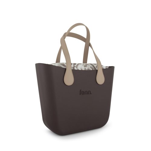 Alternative view of Original Collection - Chocolate - Pattern Inner - Gold Zip - Light Stone Flat Handle