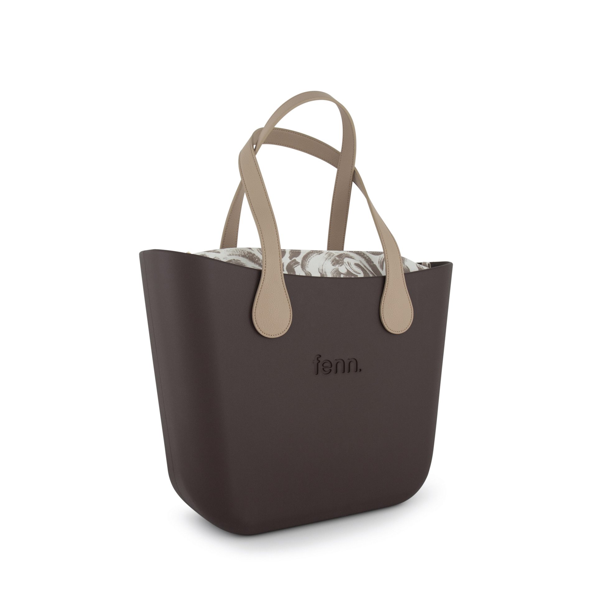 Original Collection - Chocolate - Pattern Inner - Gold Zip - Light Stone Flat Handle - Image 2