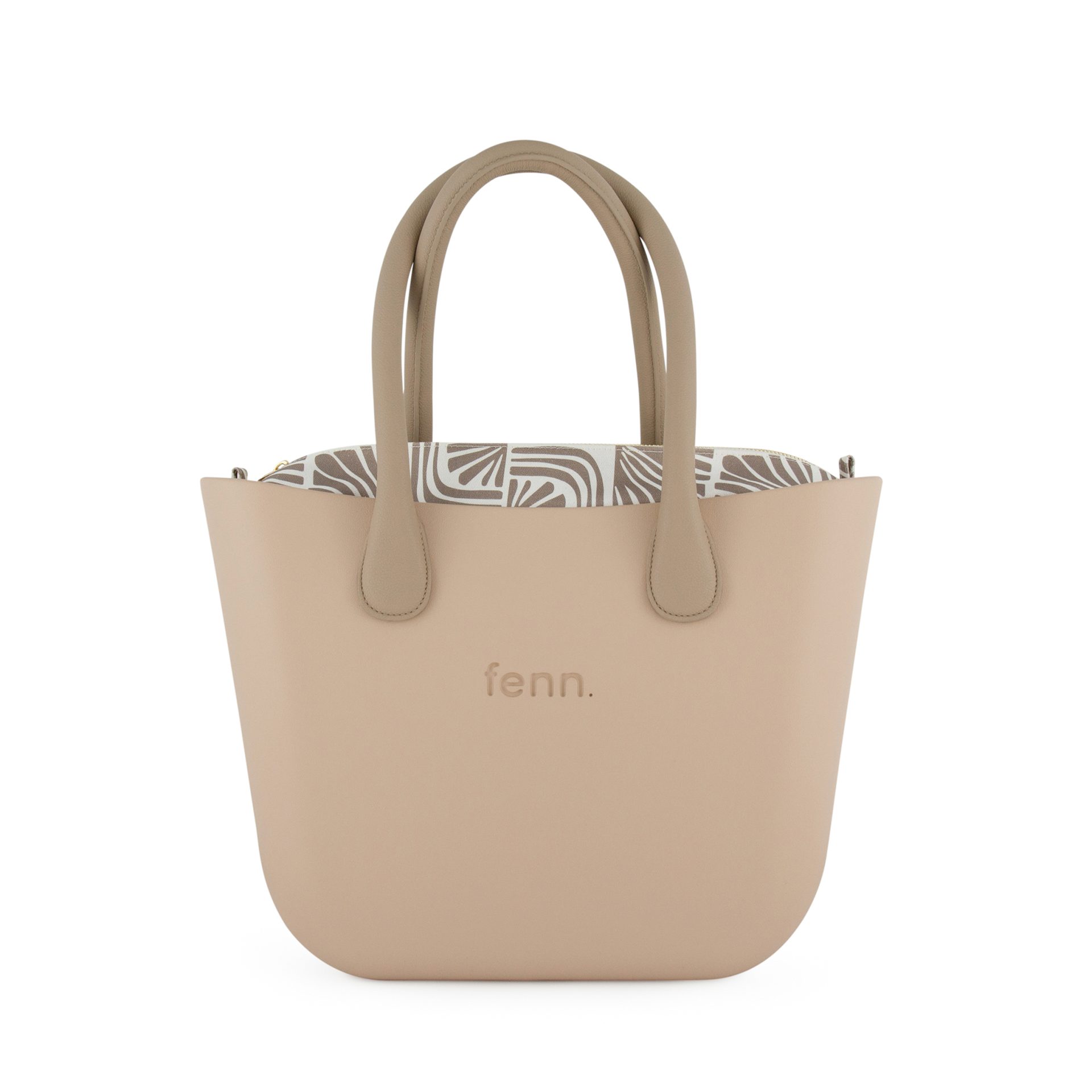 Original Collection - Sand - Pattern Inner - Gold Zip - Light Stone Round Handle