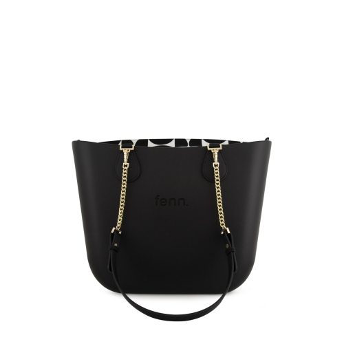 Original Collection-Black-Pattern Inner-Gold Zip-Black/Gold Chain