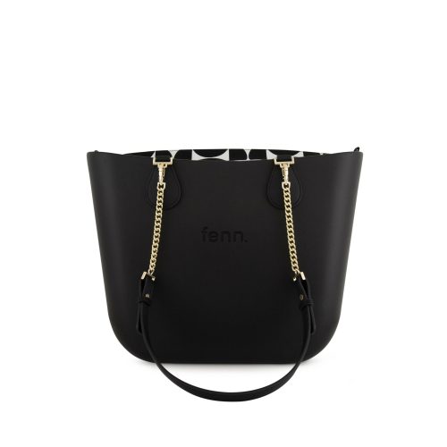 Original Collection-Black-Pattern Inner-Gold Zip-Black/Gold Chain