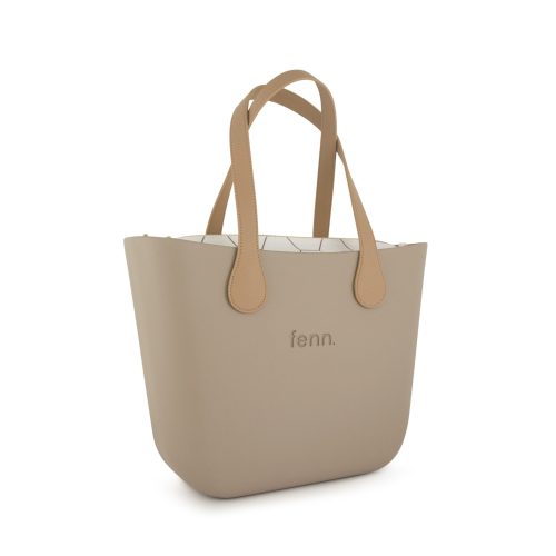 Alternative view of Original Collection-Stone-Pattern Inner-Gold Zip-Light Tan Flat Handles