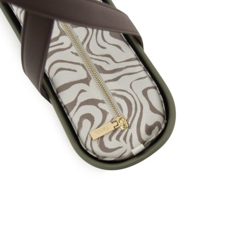 Original Collection-Watercress-Pattern Inner-Gold Zip-Choc Flat Handles - Image 3