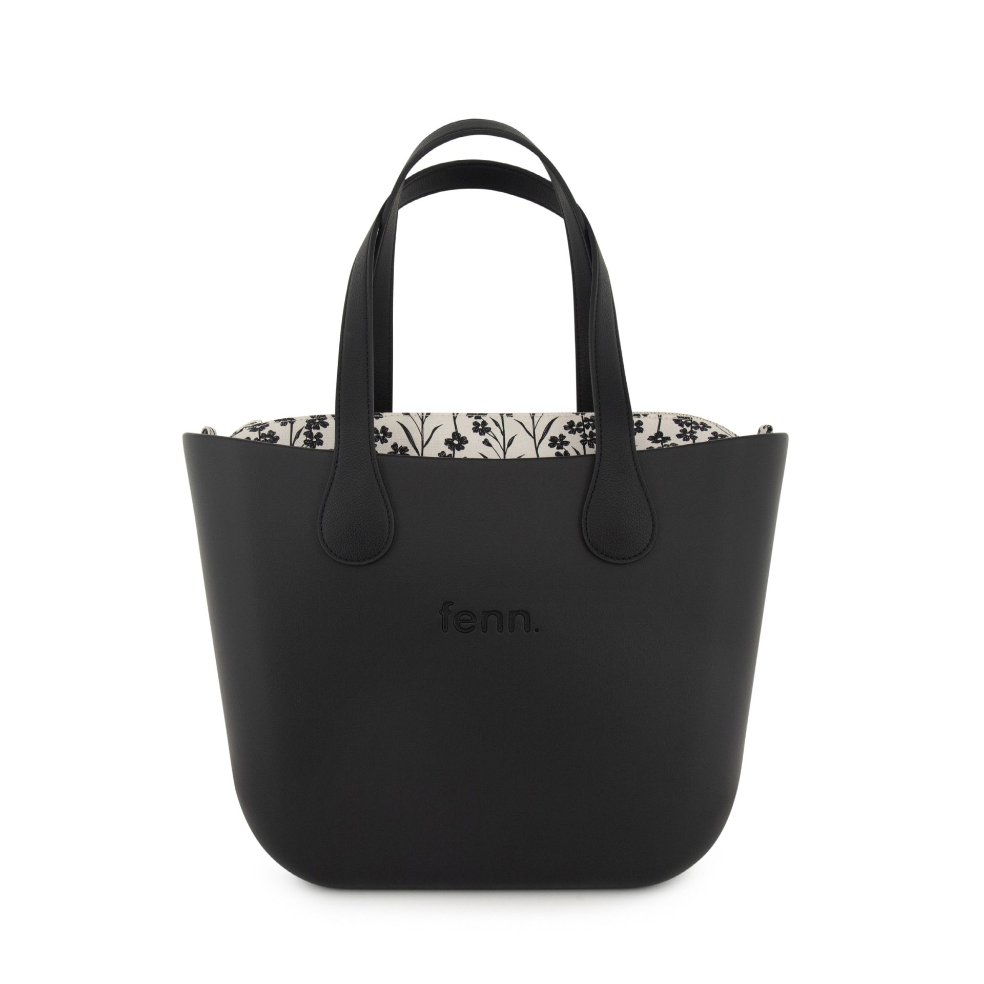 Original Collection- Black-Pattern Inner-Silver Zip-Black Flat Handle