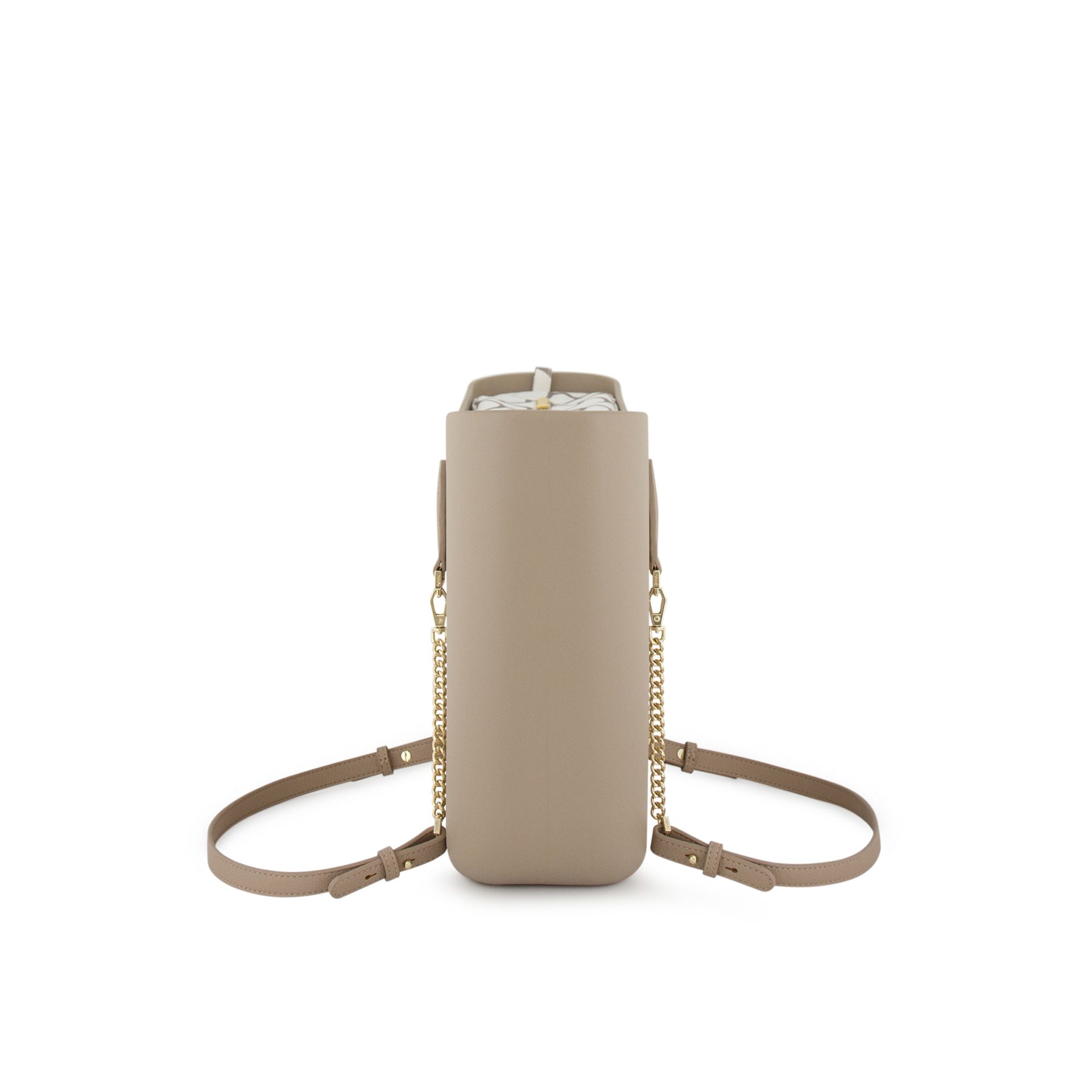 Original Collection – Stone-Pattern Inner-Gold Zip-LIGHT STONE/GOLD CHAIN - Image 5