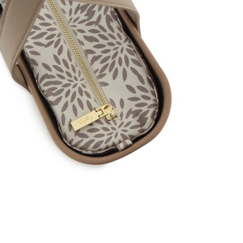 Alternative view of Original Collection- Cappuccino-Pattern Inner-Gold Zip-Light Stone Flat Handle