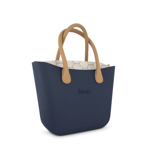 Alternative view of Original Collection -Navy-Pattern Inner-Gold Zip-LIGHT TAN Round Handle