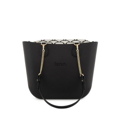 Original Collection-Black-Pattern Inner-Gold Zip-Black/Gold Chain
