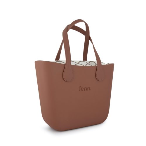 Alternative view of Original Collection -TAN-Pattern Inner-Gold Zip-Tan Flat Handle