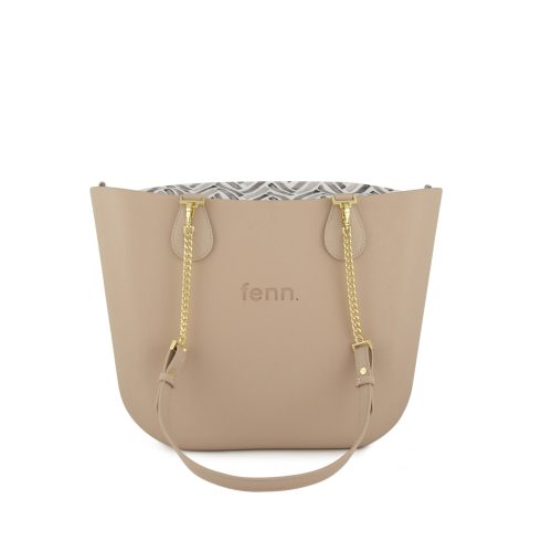 Original Collection - Sand-Pattern Inner-Gold Zip-Sand/Gold Chain