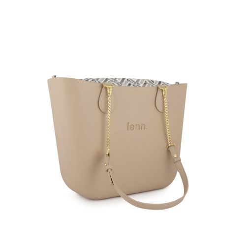 Alternative view of Original Collection - Sand-Pattern Inner-Gold Zip-Sand/Gold Chain