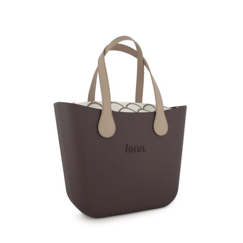Alternative view of Original Collection -Chocolate-Pattern Inner-Gold Zip-Chocolate Flat Handle