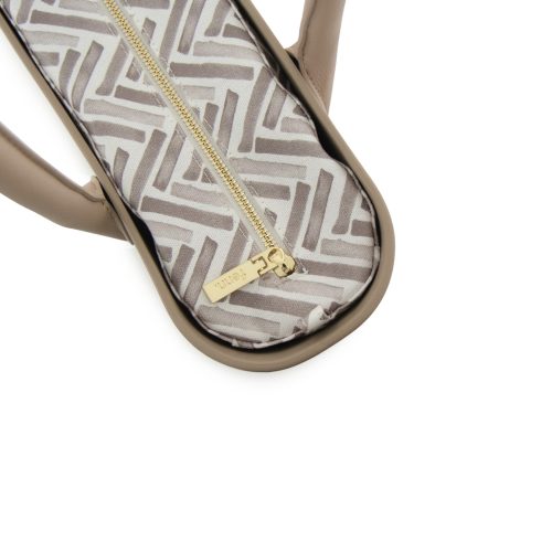 Original Collection -Stone-Pattern Inner-Gold Zip-	Light Stone Round Handle - Image 3