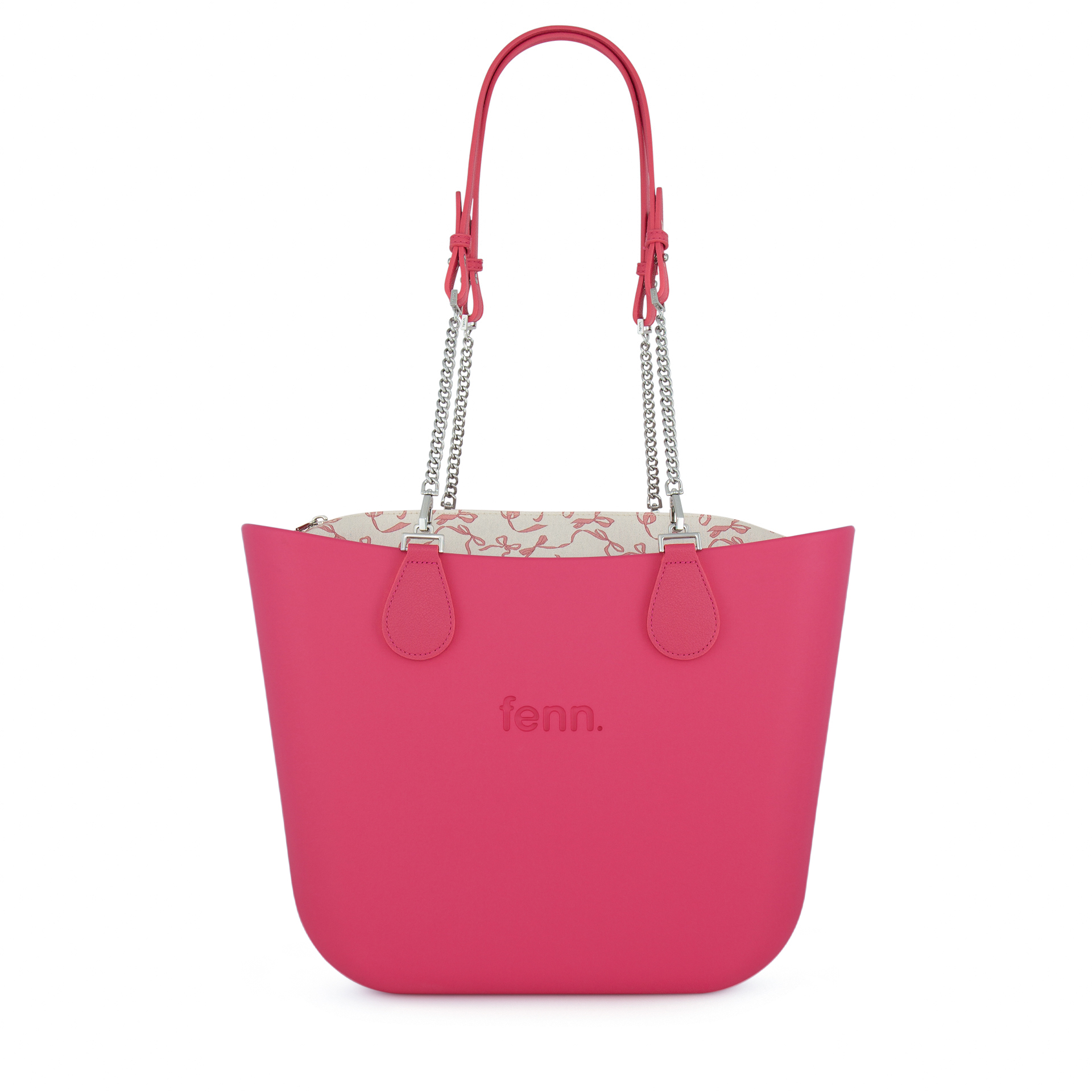 Original Collection -Pink -Pattern Inner-Silver Zip-Pink /Gold Chain - Image 3
