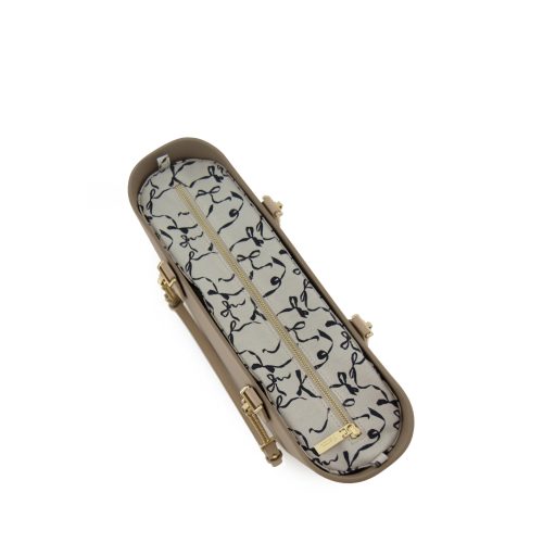 Alternative view of Original Collection -Stone-Pattern Inner-Gold Zip-Light Stone/Gold Chain