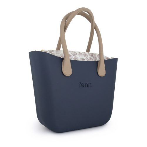 Alternative view of Original Collection – Navy – Pattern Inner – Gold Zip – Light Stone Round Handle