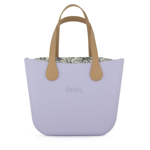 Original Collection -Lilac -Pattern Inner-Silver Zip-Light Tan Flat Handle