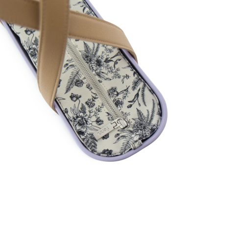 Alternative view of Original Collection -Lilac -Pattern Inner-Silver Zip-Light Tan Flat Handle