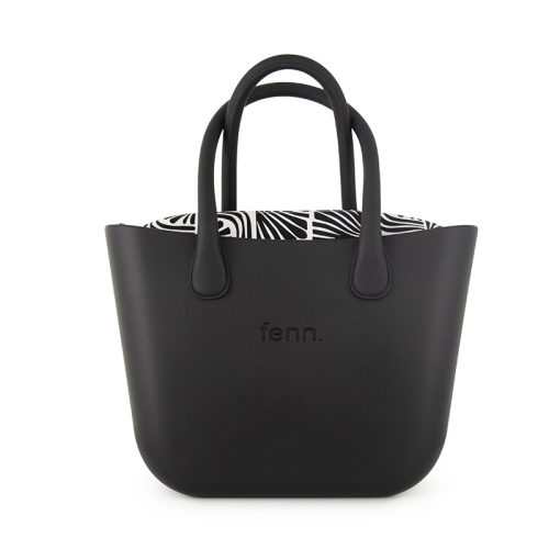 Original Collection - Black - Pattern Inner - Silver Zip - Black Round Handle