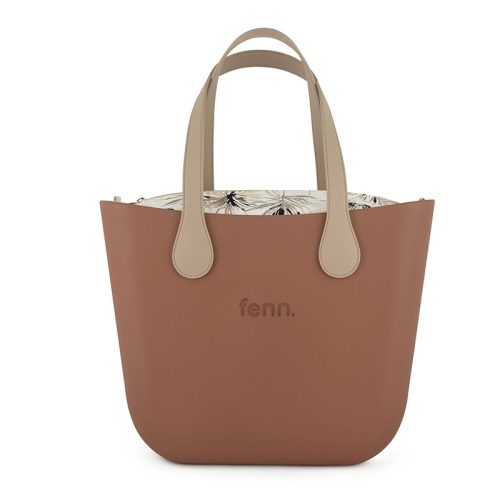 Original Collection - Tan - Pattern Inner - Gold Zip - Light Stone Flat Handle