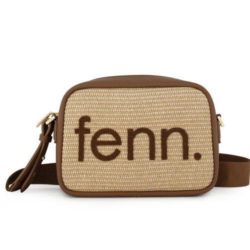 Weave Cross Body - Wood Coffee/ Chocolate - Gold Zip - Wood Coffee/ Chocolate Strap