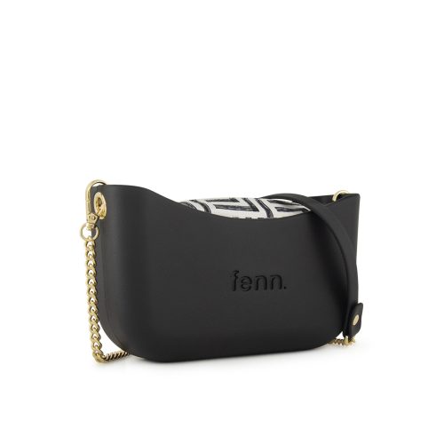 Alternative view of Classic Collection - Black - Pattern Inner - Gold Zip - Chain Strap